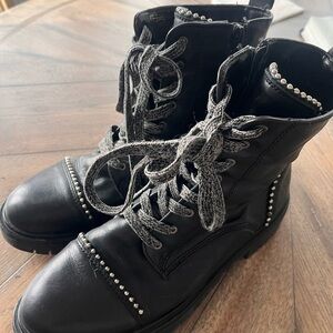 Black Studded Women's Boots Size 11 super soft